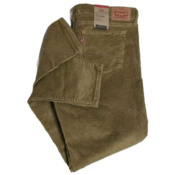 NEW Levi's 711 Pants Women 32x30 Corduroy Skinny Mid Rise Beige NWT - Picture 2 of 10